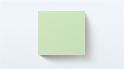 Light Green square Paper Note on a white Background. Brainstorming Template with Copy Space