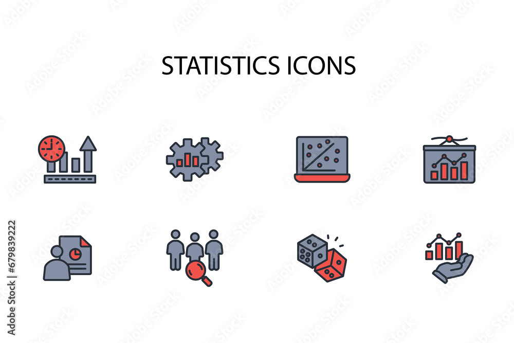 Poster statistics icon. vector.editable stroke.linear style sign for use web design,logo.symbol illustratio