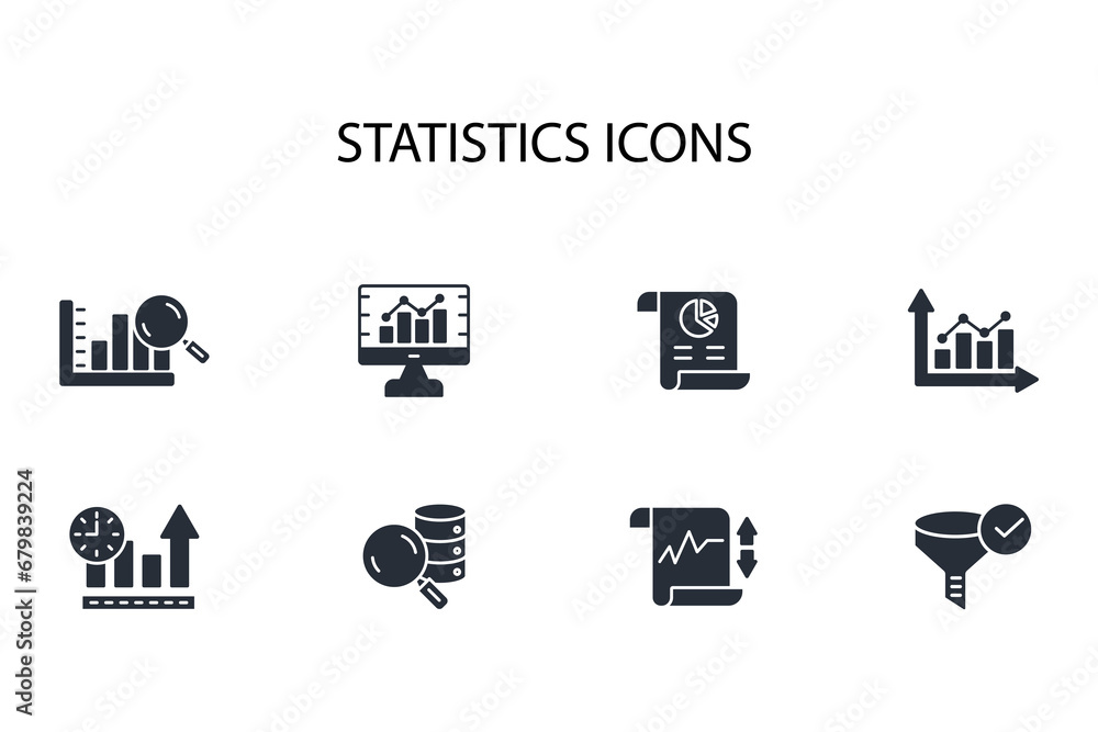 Poster statistics icon. vector.editable stroke.linear style sign for use web design,logo.symbol illustratio