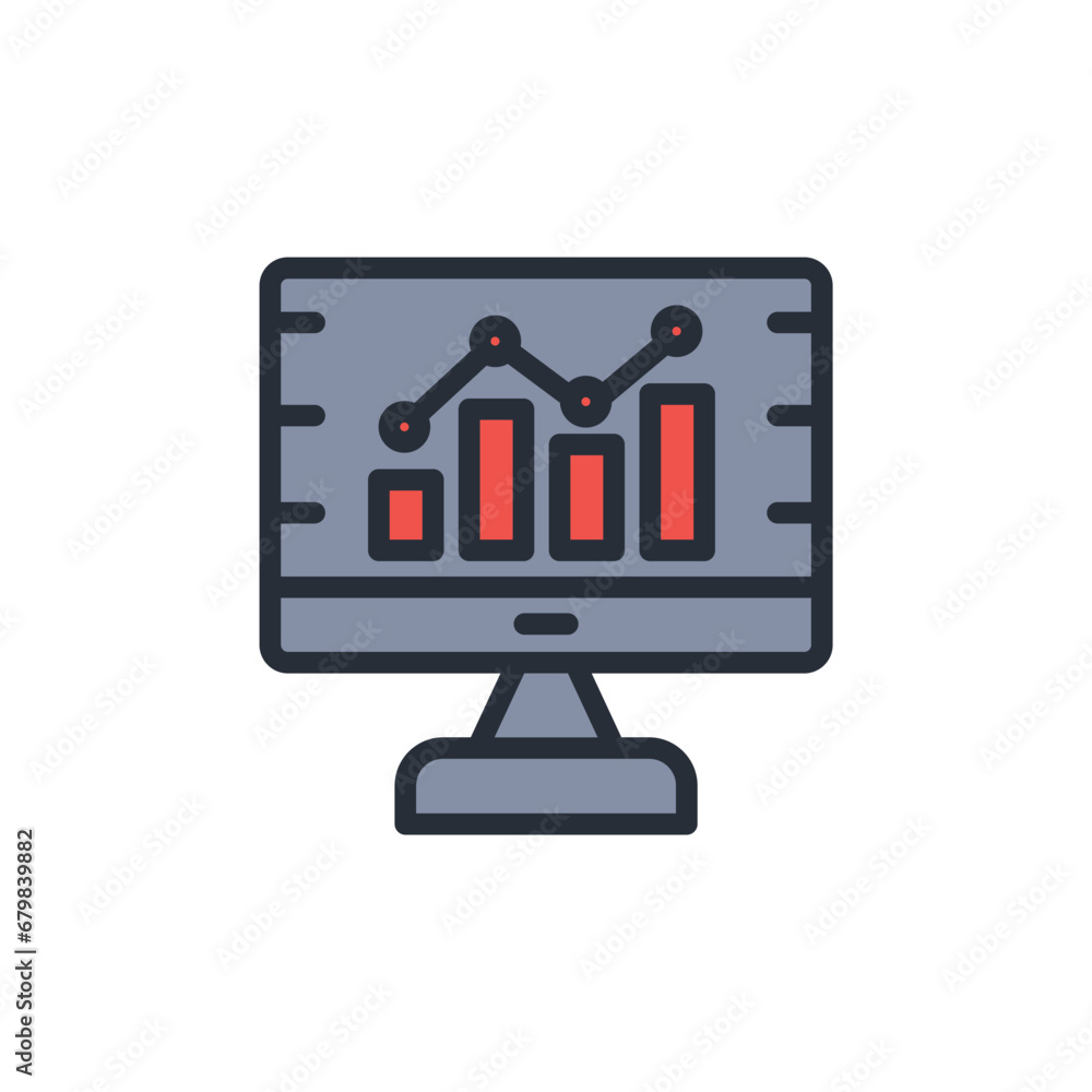 Poster dashboard icon. vector.editable stroke.linear style sign for use web design,logo.symbol illustration