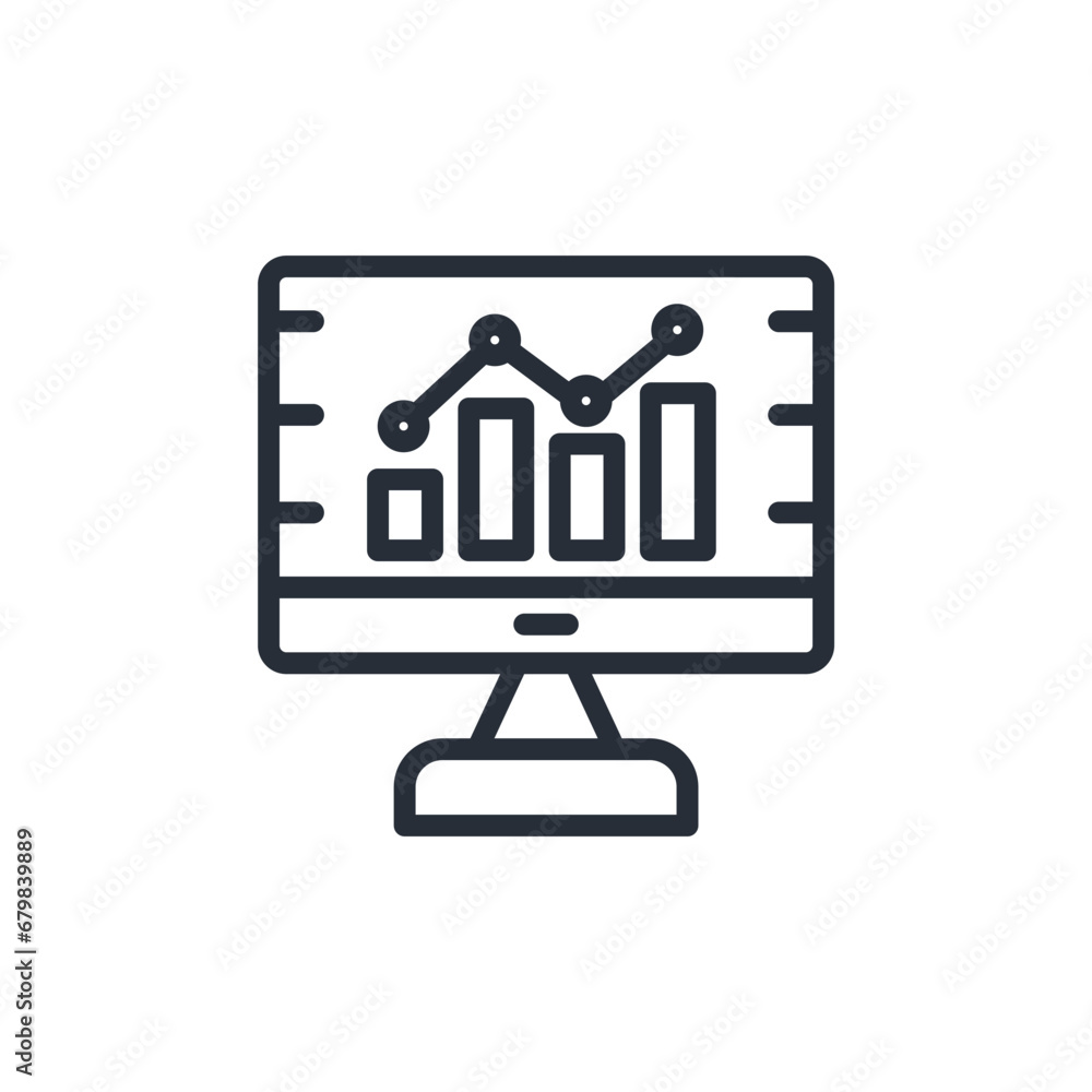 Poster dashboard icon. vector.editable stroke.linear style sign for use web design,logo.symbol illustration