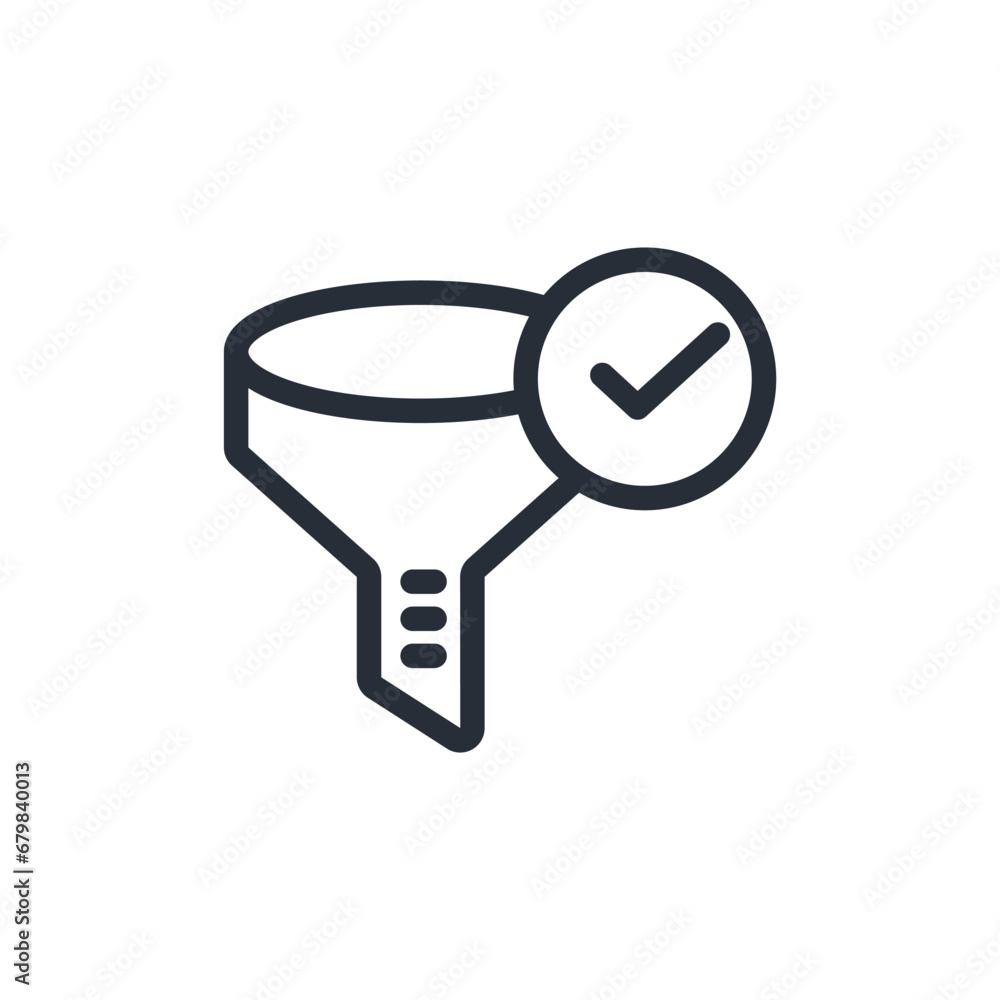 Poster filtering icon. vector.editable stroke.linear style sign for use web design,logo.symbol illustration