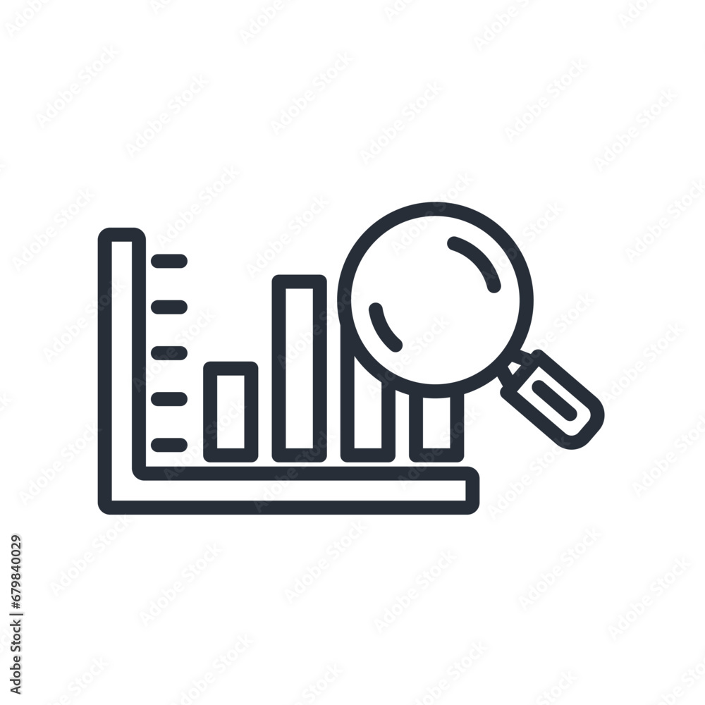 Poster interpreting data icon. vector.editable stroke.linear style sign for use web design,logo.symbol illu
