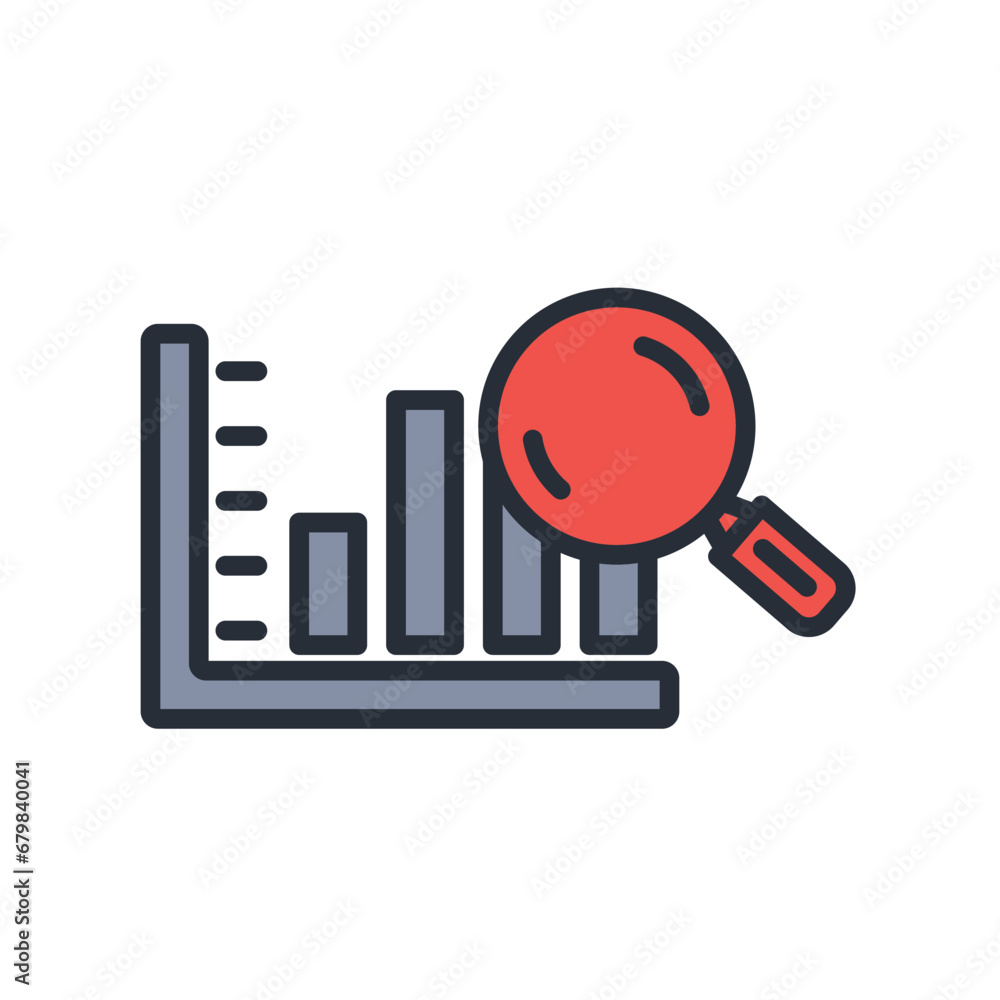 Poster interpreting data icon. vector.editable stroke.linear style sign for use web design,logo.symbol illu