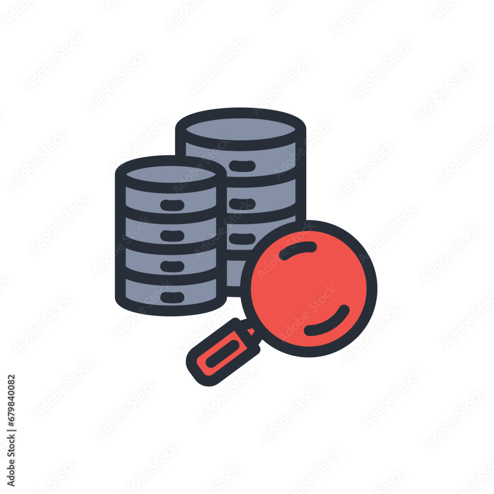 Poster missing data icon. vector.editable stroke.linear style sign for use web design,logo.symbol illustrat