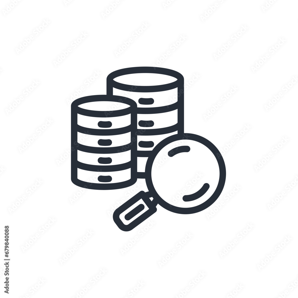 Poster missing data icon. vector.editable stroke.linear style sign for use web design,logo.symbol illustrat