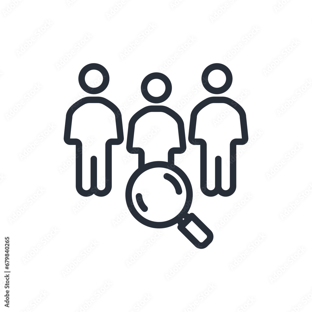 Poster sampling icon. vector.editable stroke.linear style sign for use web design,logo.symbol illustration.