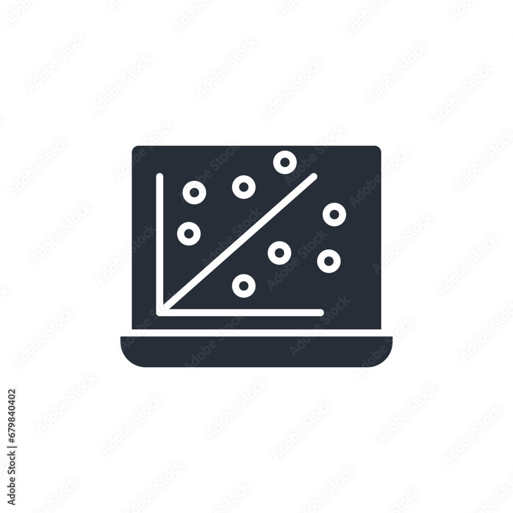Poster statistical model icon. vector.editable stroke.linear style sign for use web design,logo.symbol illu