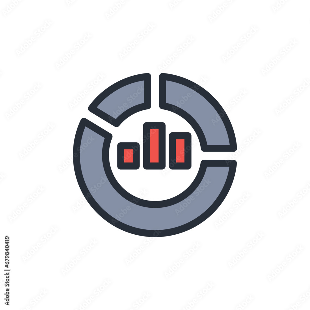 Poster stats icon. vector.editable stroke.linear style sign for use web design,logo.symbol illustration.