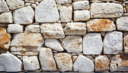 stone wall made of shelly limestone background texture