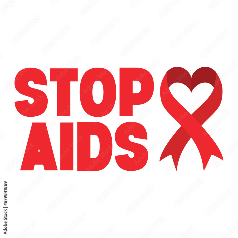 Poster aids campaign lettering with heart ribbon