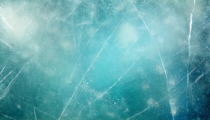 scratched ice background aged glass texture teal blue old window effect overlay with dust
