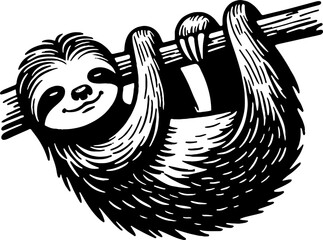 black and white sloth © OVAVO