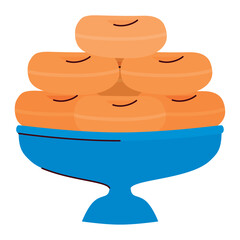 jewish hanukkah pile of donuts