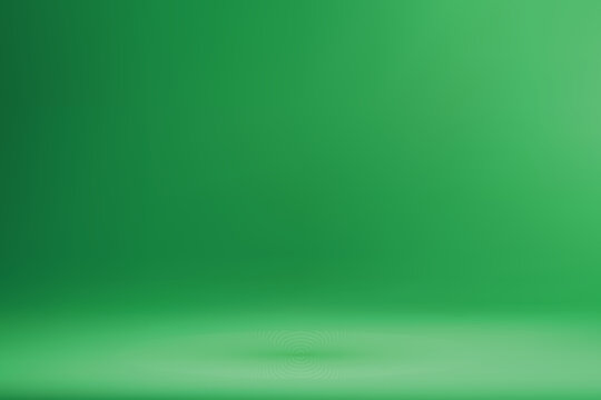 Luxury green studio room background with spotlights and shadow,