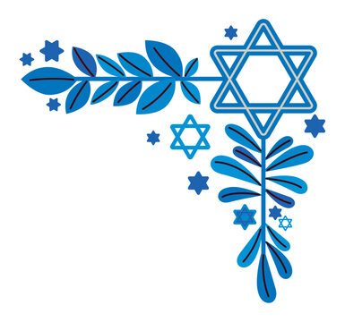 jewish hanukkah star frame