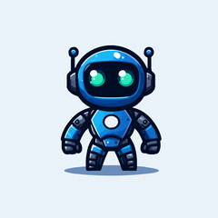 Obraz premium Vector Robot chatbot ai bot cartoon logo. Ai Generated