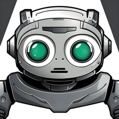 Winking Robot Face Generative AI