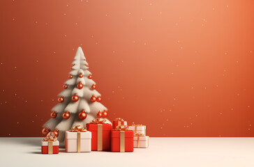 Christmas decoration, xmas gift concept, copy space
