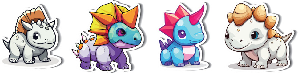 Cute Triceratops Clipart for Creative Adventures. Embark on a creative journey with our cute Triceratops clipart. Versatile, high-quality vectors for all your design needs. ©  IsolateArts