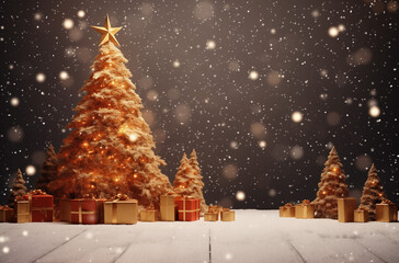 Christmas decoration, xmas gift concept, copy space