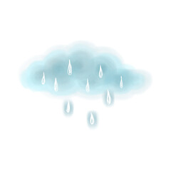 Isolated cloud on transparent background
