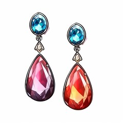 earrings decoration cartoon.