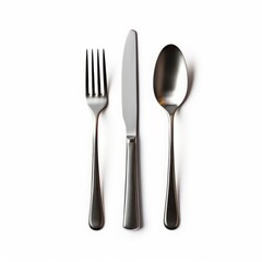 cutlery on a white background isolated.