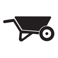 wheelbarrow icon logo vector design template
