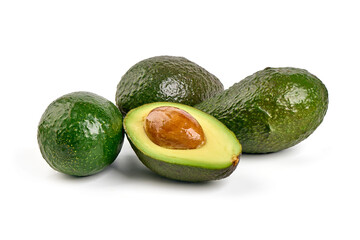 Avocado, isolated on white background.