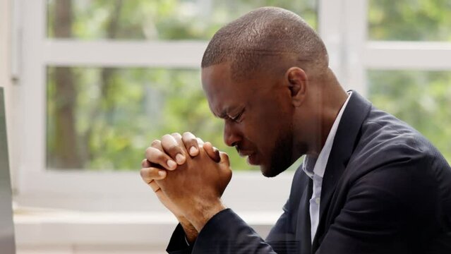 African American Man Praying