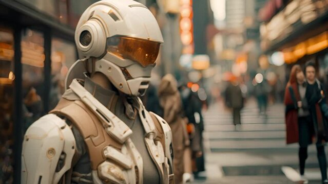 街に現れた人型ロボット,Generative AI 