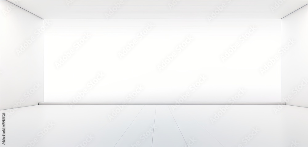 Poster an empty space without furniture and a white background generative ai