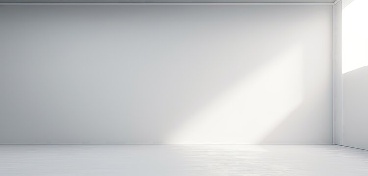 a white blank background with a light in that room Generative AI