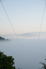 The power industry, Support of high-voltage transmission lines in fog