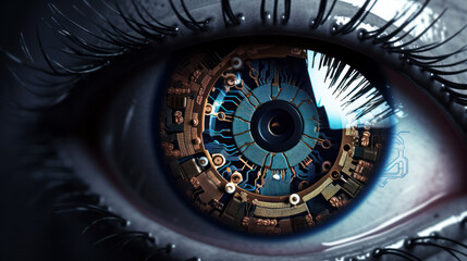 Abstract high tech eye concept