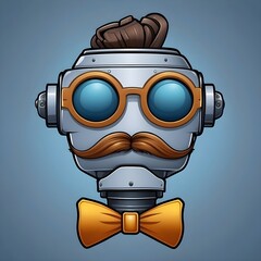 Classy Robot Face Generative AI