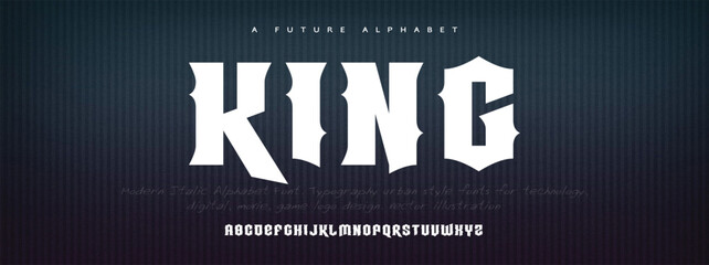 KING . the luxury and elegant font glamour style - obrazy, fototapety, plakaty