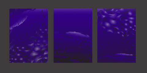 Fototapeta na wymiar Template abstract 3D blue purple background. Gradient design for poster. Modern vector illustration.