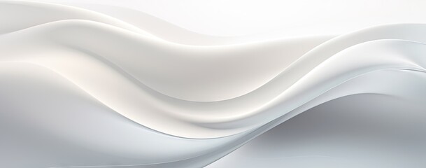 an elegant white background with wavy pattern Generative AI - obrazy, fototapety, plakaty