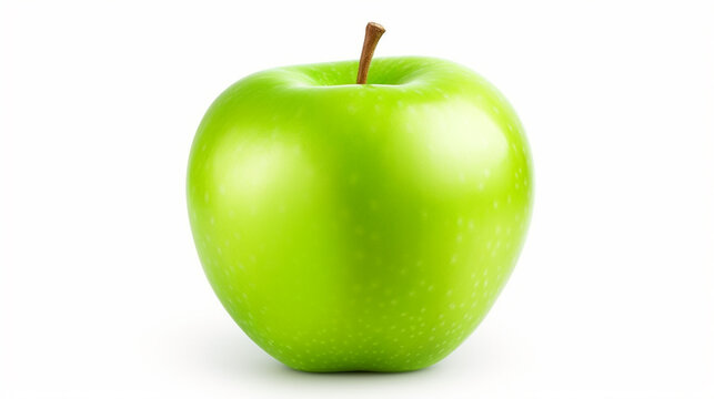 green Granny Smith apple isolated on white, clipping path included. generative ai