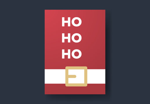 Santa Belly Christmas Card