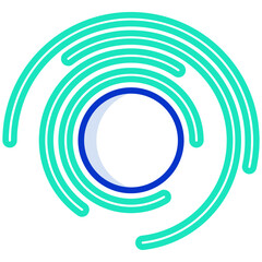 Outline color Circular chart icon