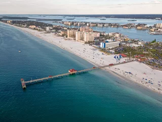Zelfklevend Fotobehang Clearwater Beach, Florida Clearwater Beach, Florida, Drone Photo of Clearwater Beach, Aerial Photo of Beach, Downtown Clearwater
