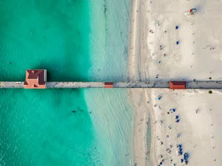 Foto op Plexiglas Clearwater Beach, Florida Clearwater Beach, Florida, Drone Photo of Clearwater Beach, Aerial Photo of Beach