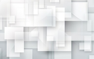 white abstract background with white shapes Generative AI