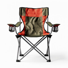 Foldable camping chair, AI Generative.