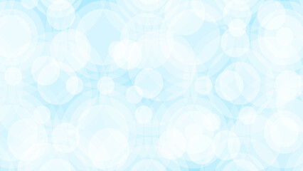 Blue and white abstract background with bokeh