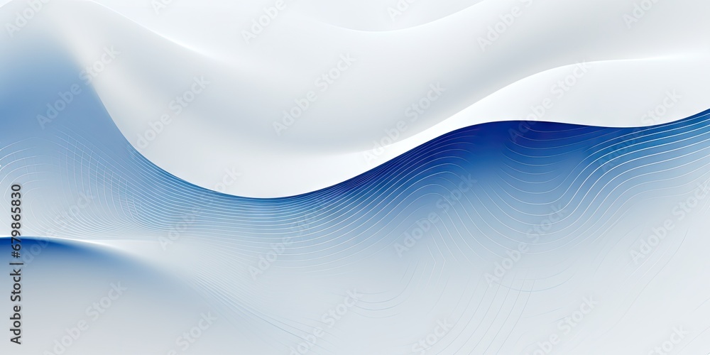 Poster white texture background with white lines in blue generative ai