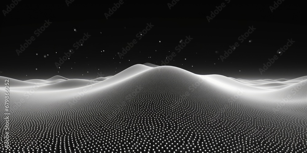 Poster a grid background with a sweeping white line generative ai